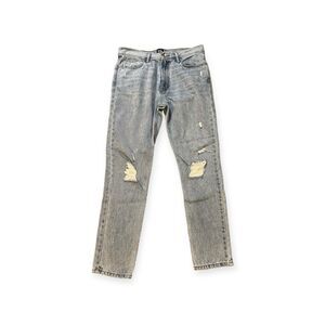 BDG Urban Outfitters Mens 32x34 Dad Slim Taper Jeans Light Wash Distressed
